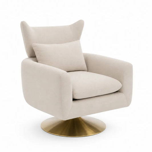 Fauteuil pivotant en polyester avec base en métal